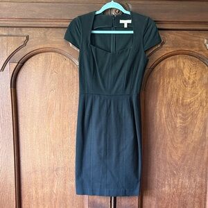 Banana Republic Black Cap-Sleeve Dress